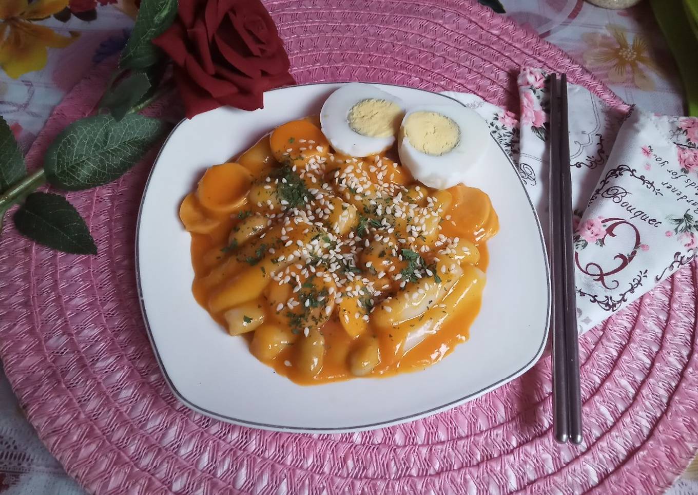 🥡 tteokbokki kacang merah🥡