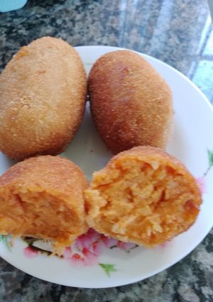 Una foto de Croquetas de bacalao a la gallega