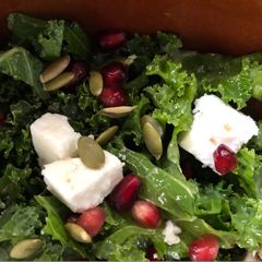 A picture of Kale and feta salad.