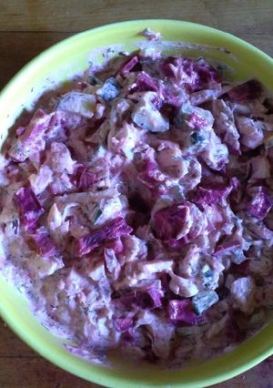 Joghurtos lazacsaláta recept fotója