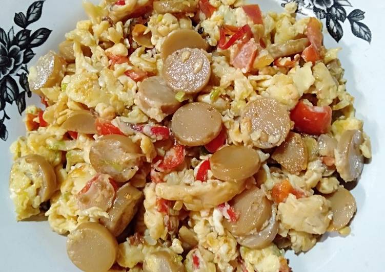 Resep Orak arik telur sosis simpel oleh Risna ZaFa - Cookpad