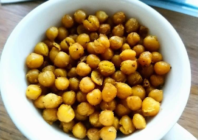 Voici la recette Pois chiches rôtis aux épices parfait