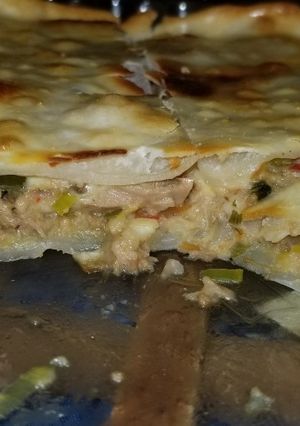 Una foto de Tarta de Puerro y Atún