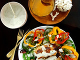 Yoghurt paprika tilapia with blue cheese dressing