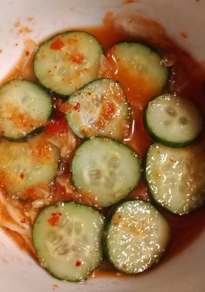 韓式小菜:泡菜涼拌小黃瓜 的食譜成品照片
