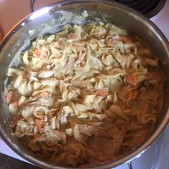 A picture of Creamy chicken noodle skillet.