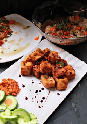 Foto resep Kakap merah + Tahu Kotak Goreng