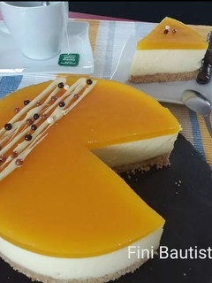 Una foto de Tarta de mango sin horno