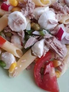 Tonhalas tésztasaláta recept fotója