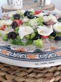 Ensalada de arroz con edamame y merluza