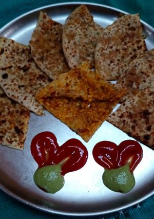 A picture of Stuffed Moong Dal Paratha.
