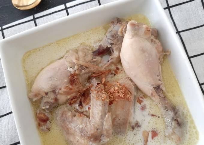 Cara Gampang Menyiapkan Opor ayam kuah putih Anti Gagal
