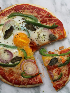 Una foto de Pizza integral
