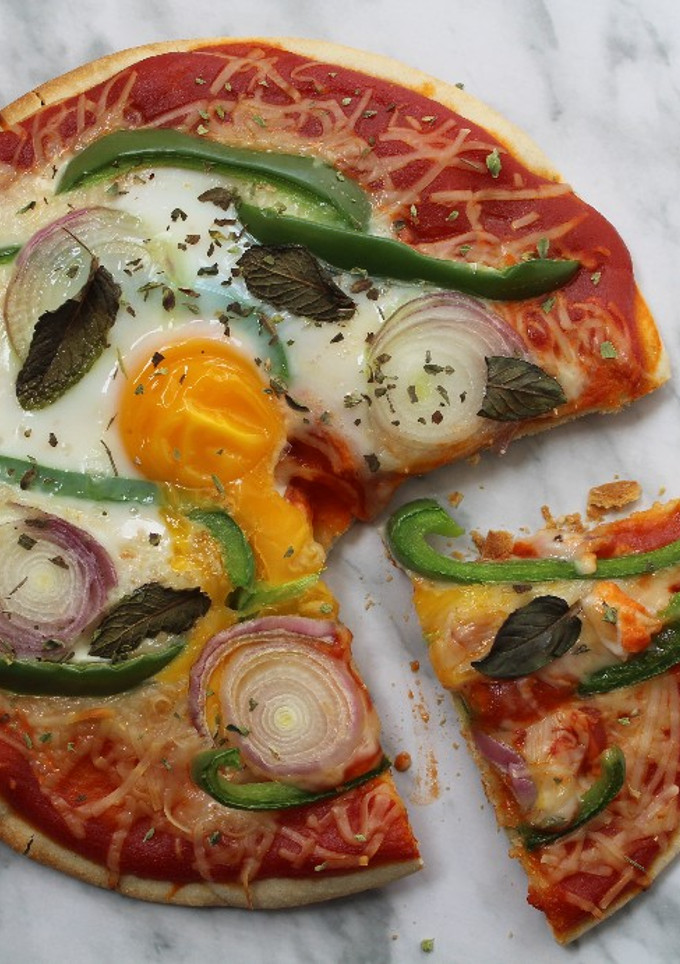 Una foto de Pizza integral