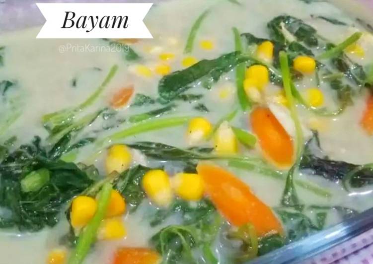 Resep Bobor Bayam  Wortel Jagung oleh Prita Karina Cookpad