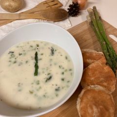 Asparagus Cream Soup/Sup Krim Asparagus A picture of Asparagus Cream Soup/Sup Krim Asparagus.