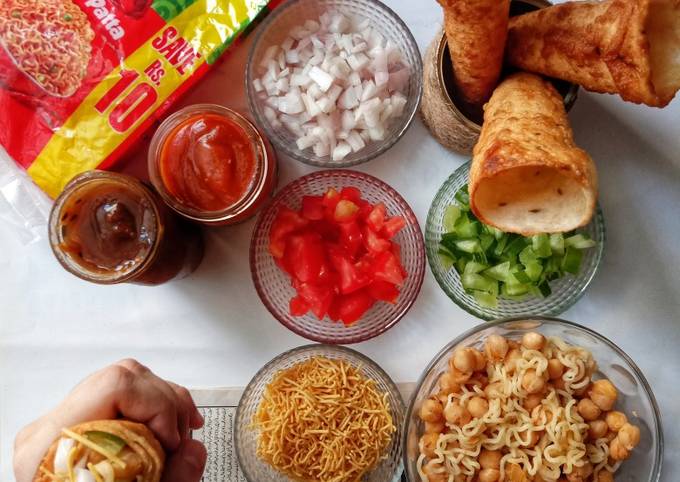 Edible Cone Noodle Chaat Recipe