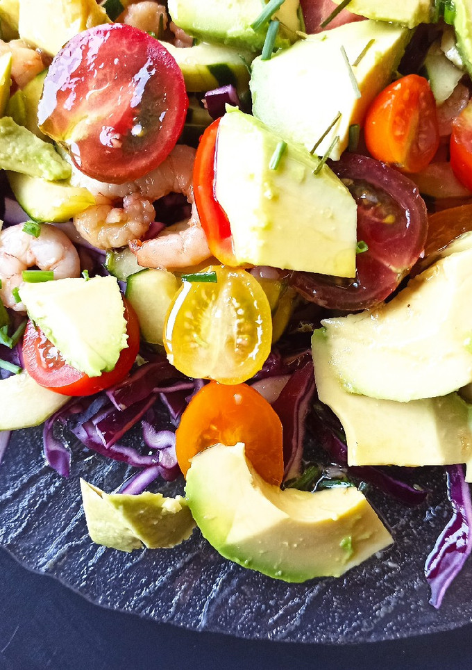Una foto de Aguacate en ensalada