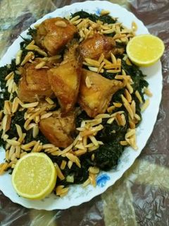 صورة لوصفة ملوخيه ناشفه بالخبز
