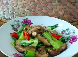 Gambar Pak Choi & Shiitake Goreng