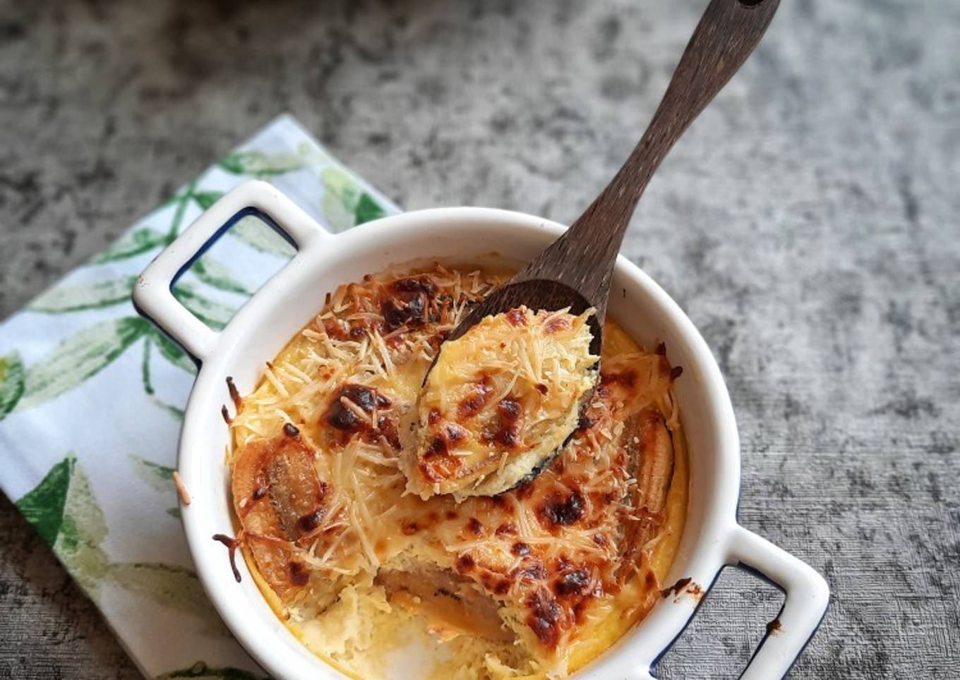 Puding Roti Pisang Panggang