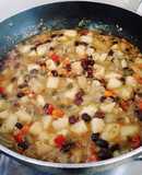 Guiso de papas y porotos negros (vegetariano)