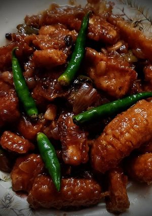 A picture of Crispy dry chilli baby corn.