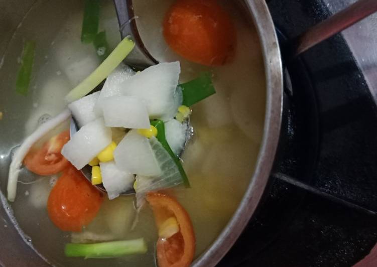 Langkah memasak Sayur Bening Bengkuang gurih