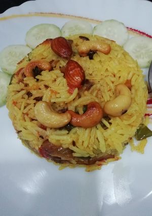 A picture of Shahi Navratan Pulao.
