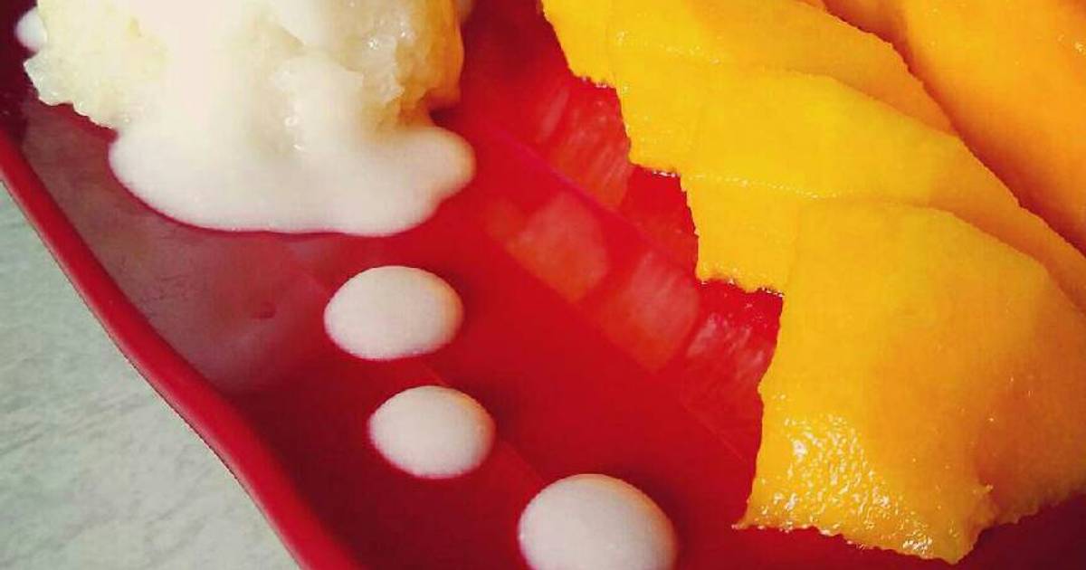 Resep Mango Sticky Rice (rice cooker) oleh Ayoen Ungtsa Cookpad