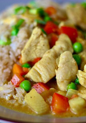 A picture of Chicken Chinese curry 🍛.