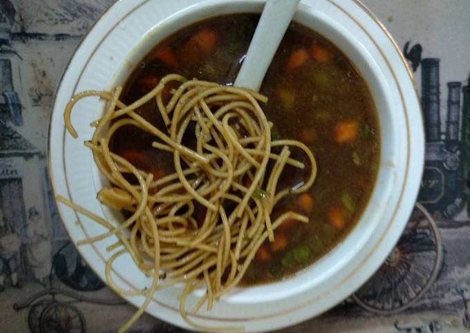 Recipe of Homemade Barley manchow veg soup