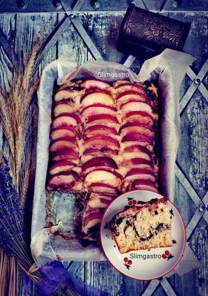 Örvénylő nektarinos bögrés süti recept fotója