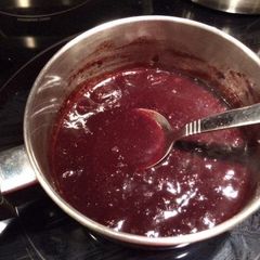 A picture of Cherry bourbon glaze.