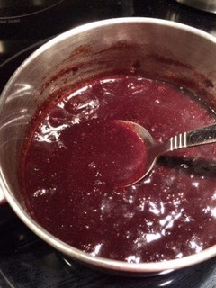A picture of Cherry bourbon glaze.