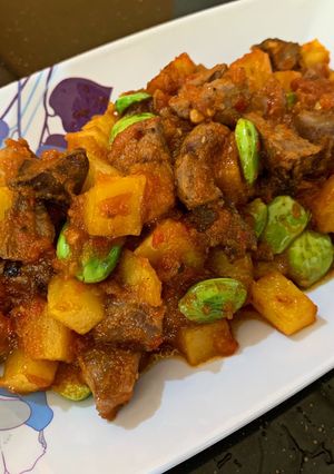 Foto resep Sambel goreng kentang ati ampela pete