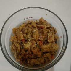 A picture of Tempe cabai garam.