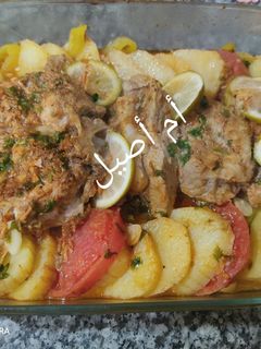 صورة لوصفة بطاطا دوائر مع السمك