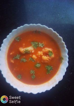 صورة لوصفة شوربة بالقرنبيط