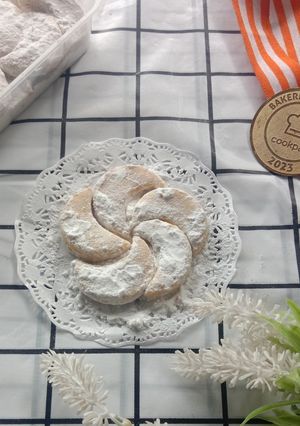 Foto resep 797. Putri salju keju (bentuk sabit tanpa cetakan kuker)