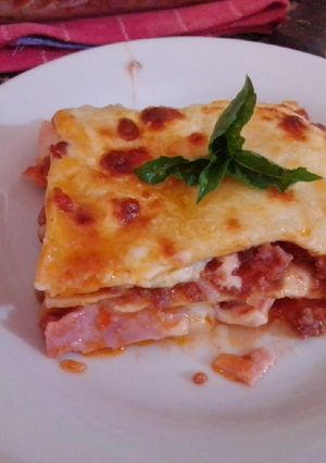 Una foto de Pasticho de Carne a la Albahaca