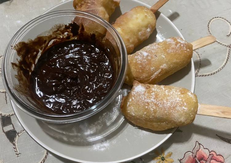 Resep masakan Banana corndog | Cara Masak Banana corndog Yang Menggugah Selera