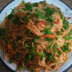 A picture of Chicken tandoori spaghetti.