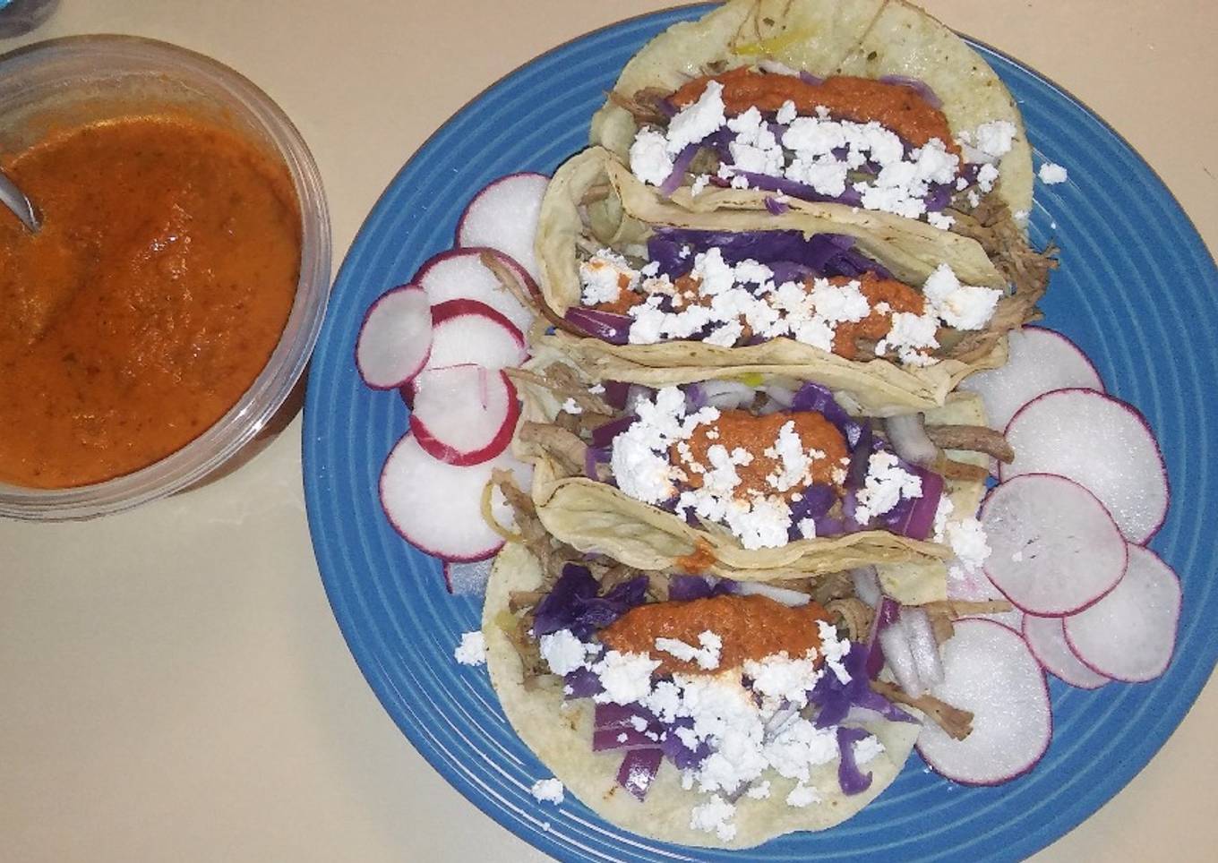 Tacos de machaca a mi gusto