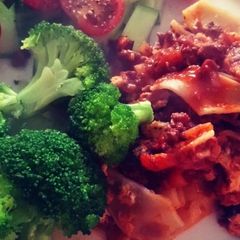 A picture of SW Lasagna aka mess on a plate!.