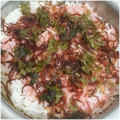 A picture of Instant Hyderabadi vegetable biryani.