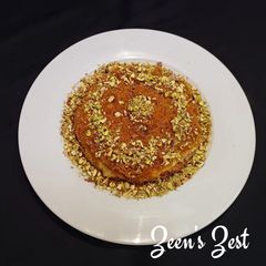 A picture of Kunafa with Mozzarella.