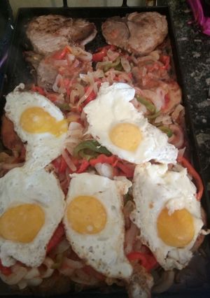 Una foto de Costeletas de cerdo a la riojana