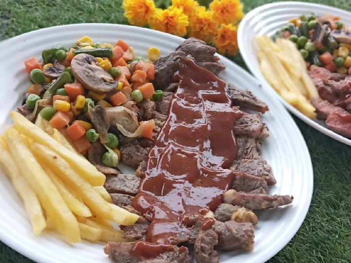 Langkah Gampang Menyiapkan Resep Simple Sirloin Steak yang Sempurna Anti Ribet, Lezat Sekali