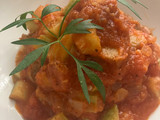 Solomillo ibérico “reciclado”, con salsa de verduras
